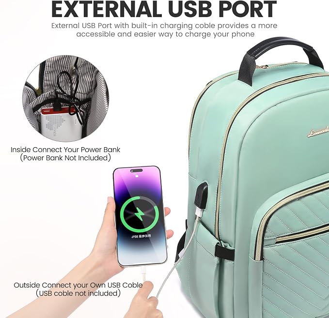 LOVEVOOK Laptop Backpack for Women 17.3 inch, Cute Womens Travel Backpack Purse - Image 5