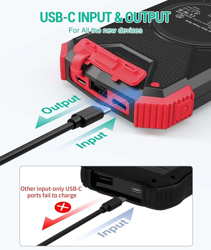 BLAVOR Solar Power Bank 10, Portable Wireless Charger, 20W Fast Charging - Image 4