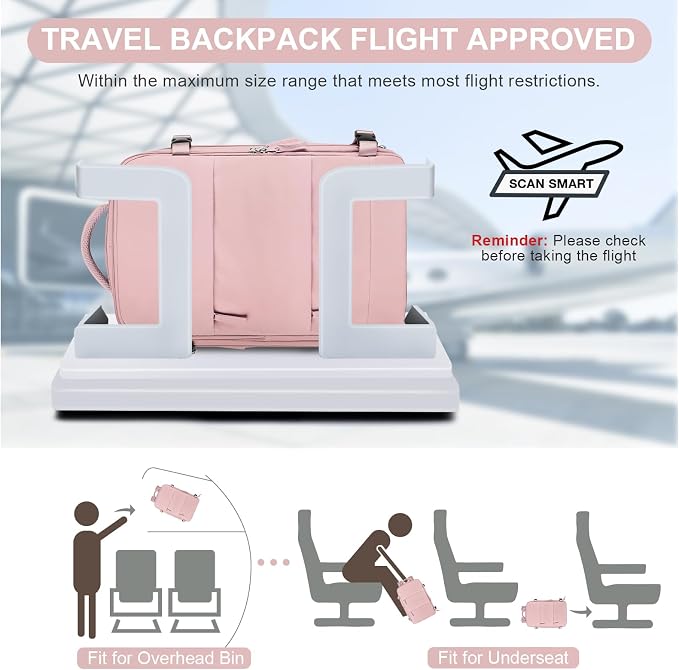 Travel Backpack for Women Airline Approved Carry on Backpack for Airplanes - Image 2