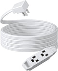 DEWENWILS 15FT Flat Plug Extension Cord, 3 Prong Ultra Thin Power Strip by DEWENWILS