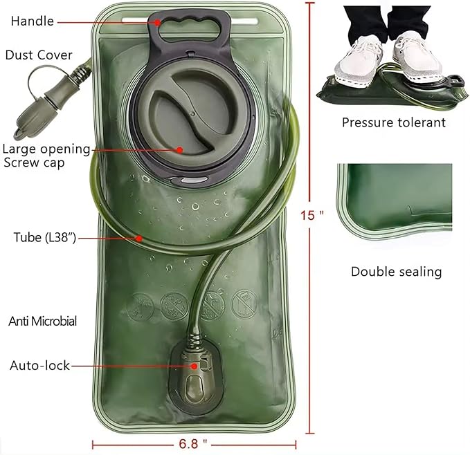 Largest Water Hydration Bladder, 3L Water Bladder - Image 2