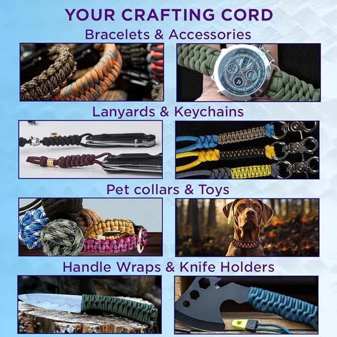 TECEUM Reflective Paracord Rope 1000 – 1000ft/200ft/100ft/50ft – 40+ Colors – - Image 4