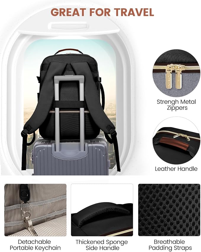LOVEVOOK 50L Travel Backpack for Women & Men, Airline Approved Carry On Luggage - Image 7