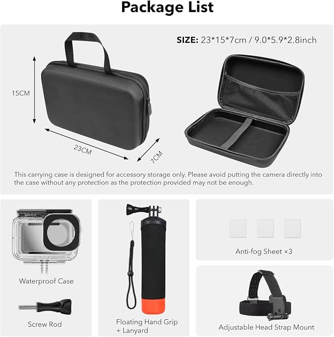 Waterproof Case for DJI Action 5 Pro/Action 4/3, Protective Diving Housing - Image 9