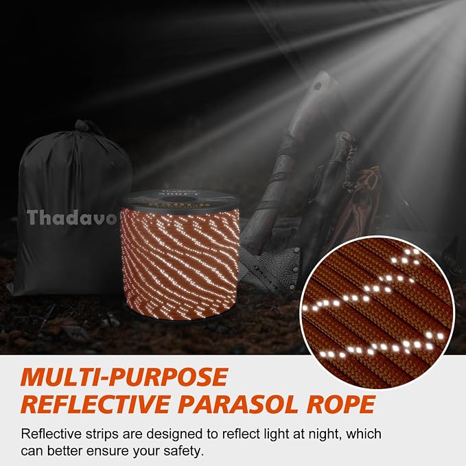 Paracord Reflective Rope 850Ib, 50/100/200/500/1000ft 4MM 11 Strand Strong - Image 5