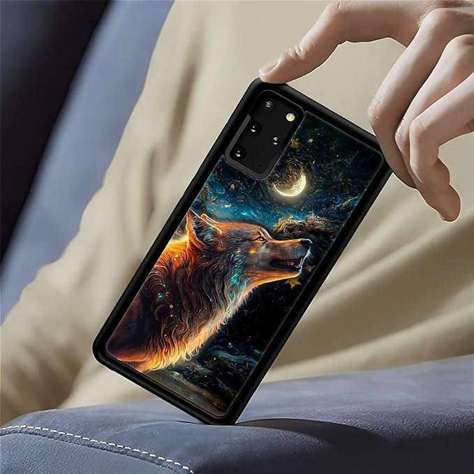 for Samsung Galaxy S20 Plus Case, Star Cave Hungry Wolf Pattern Graphic Design - Image 4