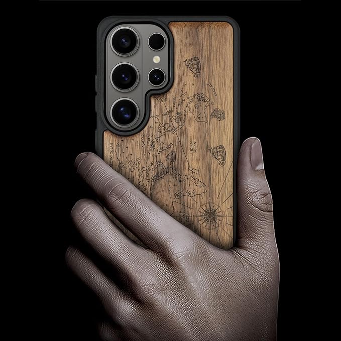 Carveit Magnetic Wooden Case for Samsung Galaxy S26 Ultra Case 2026, TPU - Image 2