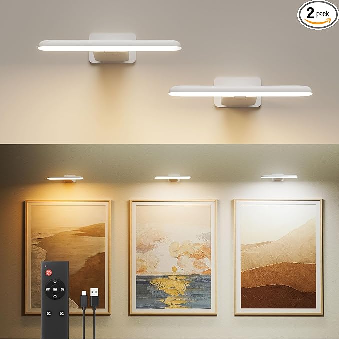 FULEN Picture Lights Battery Operated, Rechargeable Picture Frame Lights by Cost-effectiveChoice