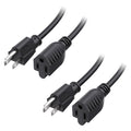 Cable Matters 2-Pack 16 AWG Heavy Duty 13A Power Extension Cord - 3ft by CableMatters