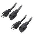 Cable Matters 2-Pack 16 AWG Heavy Duty 13A Power Extension Cord - 10ft by CableMatters