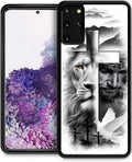 for Samsung Galaxy S20 Plus Case, Lion Cross Jesus Christ Dove Pattern Graphic by FKBRCL4U