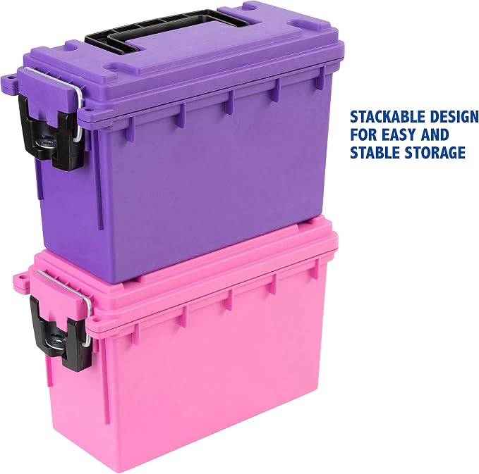 Sheffield 12632 Ammo Storage Box, Stackable .30 Cal Field Boxes, Water and Dust - Image 6