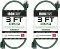 Iron Forge Cable 2 Pack Weatherproof 3 Ft Outdoor Extension Cord by IronForgeCable