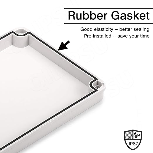 QILIPSU Junction Box with Mounting Plate 110x80x70mm, ABS Plastic DIY - Image 4