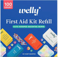 Welly First Aid Kit Refill Carton | Includes Individual Bandages, Cleansing by Welly