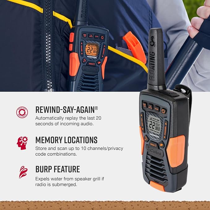 Cobra ACXT1035R FLT Floating Walkie Talkies - Image 4