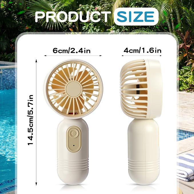 Rossesay 6 Pcs Mini Portable Fan Bulk Cute Handheld Lightweight Small Little - Image 4