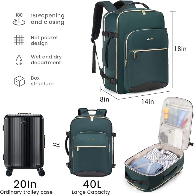 LOVEVOOK 40L Large Travel Backpack - Image 3