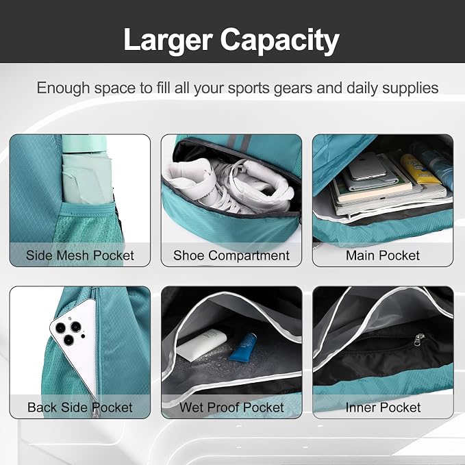 Hoedia Sports Drawstring Backpack - Image 4