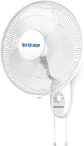 Hurricane 16" Supreme Oscillating Wall Mount Fan w/ 3 Quiet Speeds, Workshops & by Hurricane
