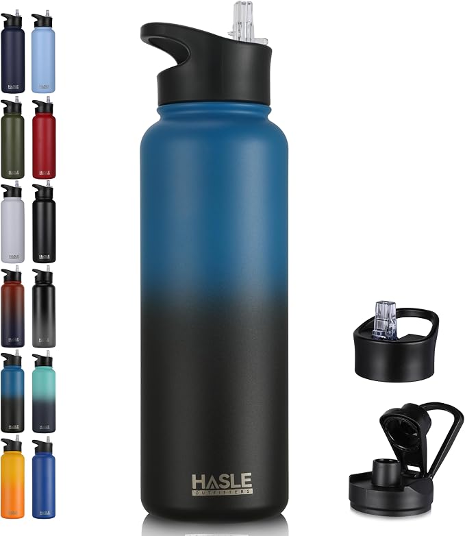 HASLE OUTFITTERS 40oz Stainless Steel Water Bottle, Vacuum Insulated Double by HASLEOUTFITTERS