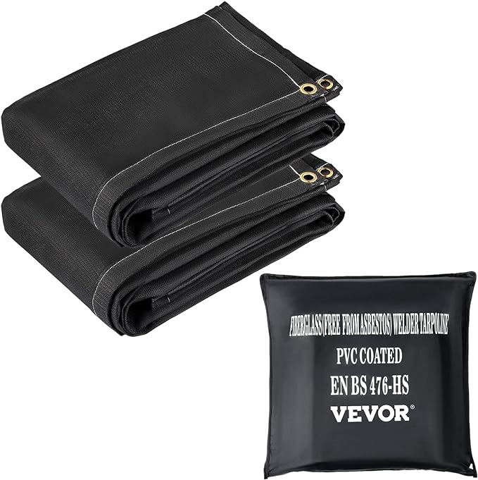 VEVOR Fire Blankets, 2 Pack Welding Blankets, 1022°F Flame Retardant Blanket by VEVOR