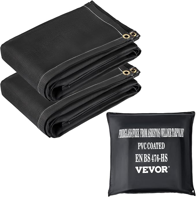 VEVOR Fire Blankets, 2 Pack Welding Blankets, 1022 °F Flame Retardant Blanket by VEVOR