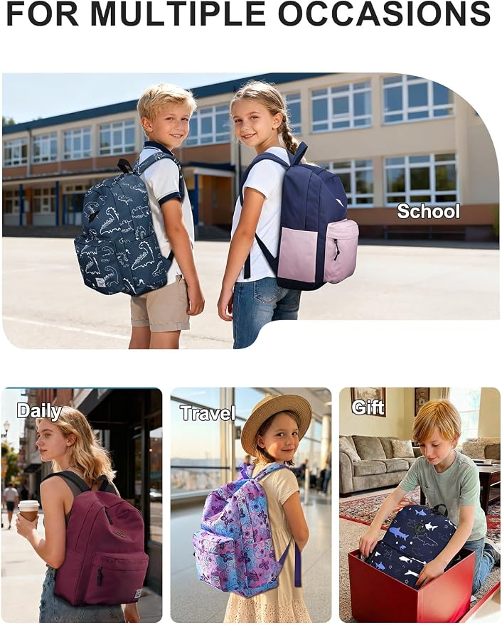 VASCHY Backpack for School, Lightweight Water Resistant Bookbag Casual Daypack - Image 7