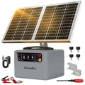30 Miles/48km Solar Electric Fence Charger, 15W Solar Powered Fencer by LEOMAUNYX