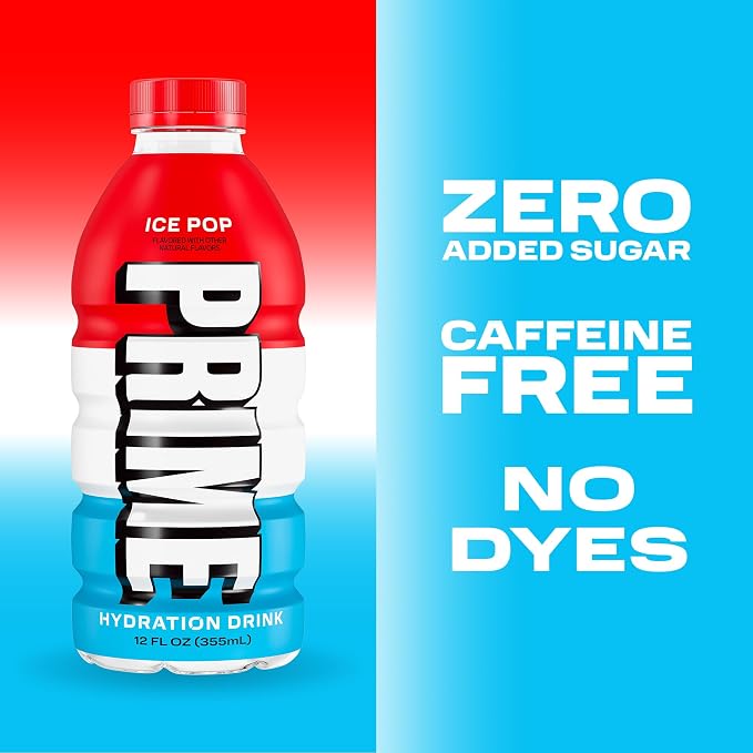 PRIME HYDRATION Variety, Berry Freeze, Cherry Freeze, & Ice Pop Sports Drinks - Image 7