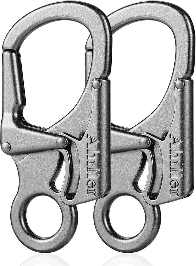 Ahiller Carabiner Clip, Double Anti-Misopening Locking Design, Key Ring Clip by Ahiller