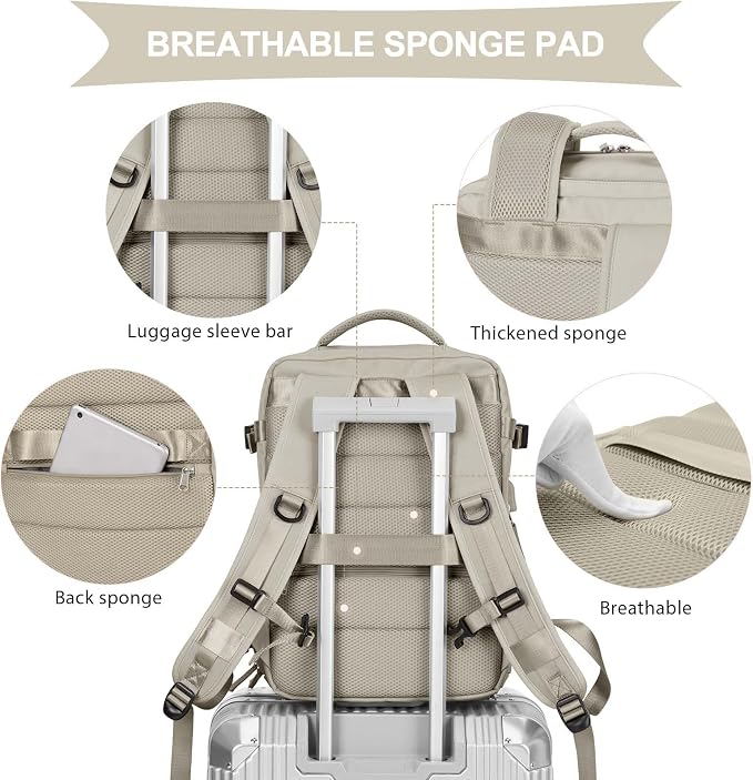 coowoz Carry On Backpack Women Men Travel Backpack Airline Approved Laptop - Image 5
