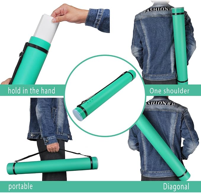 DEWEL Document Tube, Plastic Expanding Poster/Art/Document Storage Tube 24.5 to - Image 4