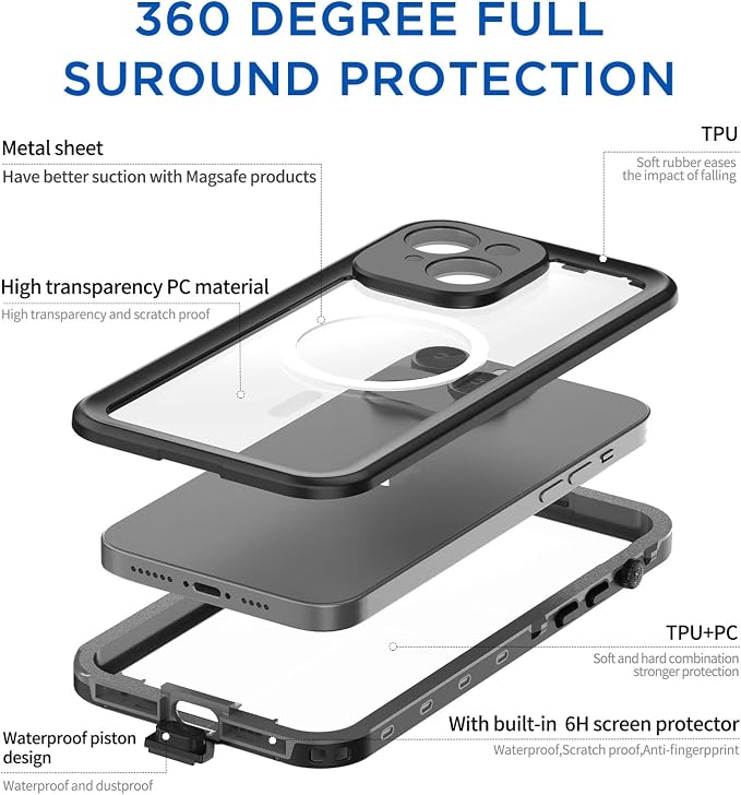 AICase for iPhone 14 Plus Case Waterproof, Compatible - Image 8