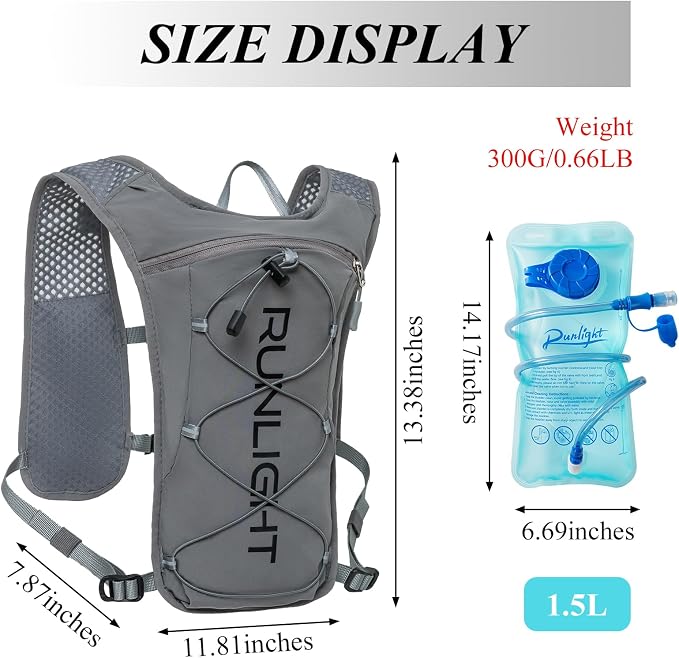 Runlight Running Vest for Women Men Lightweight Hydration Backpack Pack - Image 4