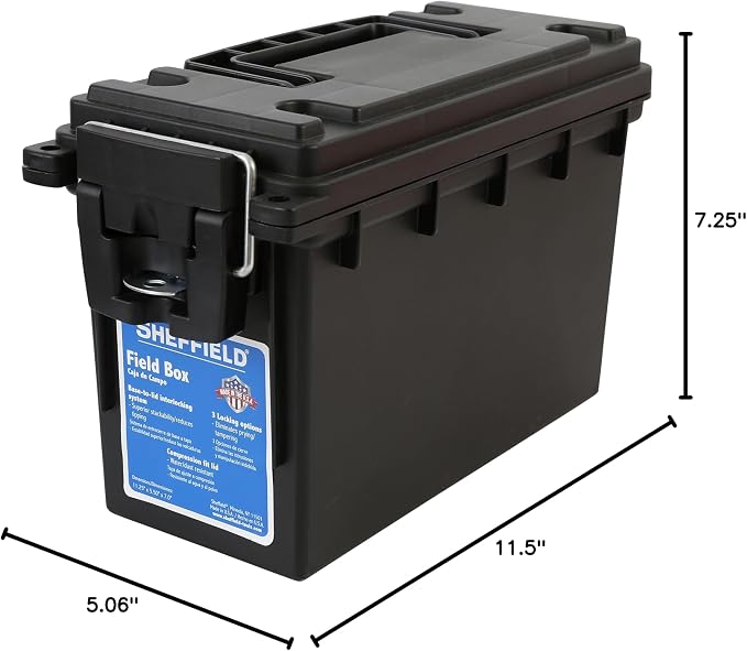 Sheffield Ammo Storage Box, .30 Cal Stackable | Water and Dust Resistant | - Image 10