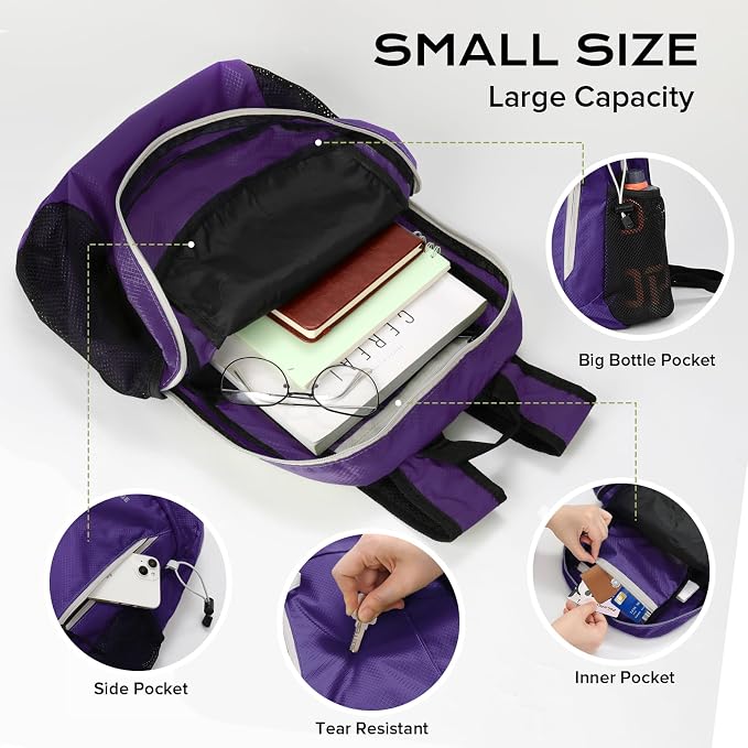 VPBAGE 15L Water-resistant Hiking Daypack - Image 3