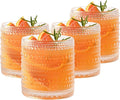 Set of 4 Hobnail Drinking Glasses, 15.2 Oz Romantic Water Glasses, Cocktail by Unknown