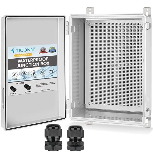 TICONN Outdoor Electrical Box Waterproof, Junction Box IP67 ABS Plastic by TICONN