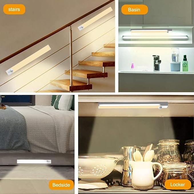 Rechargeable Under Cabinet Lighting 12 Inch 6-Pack, Motion Sensor Light Indoor - Image 2