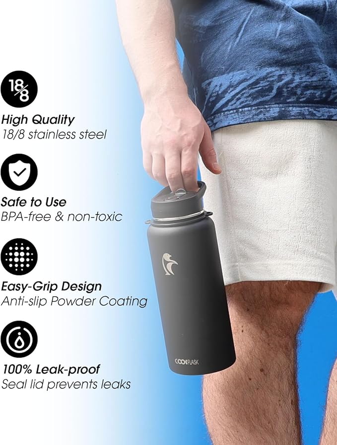 Coolflask 32 oz Water Bottle - Image 5