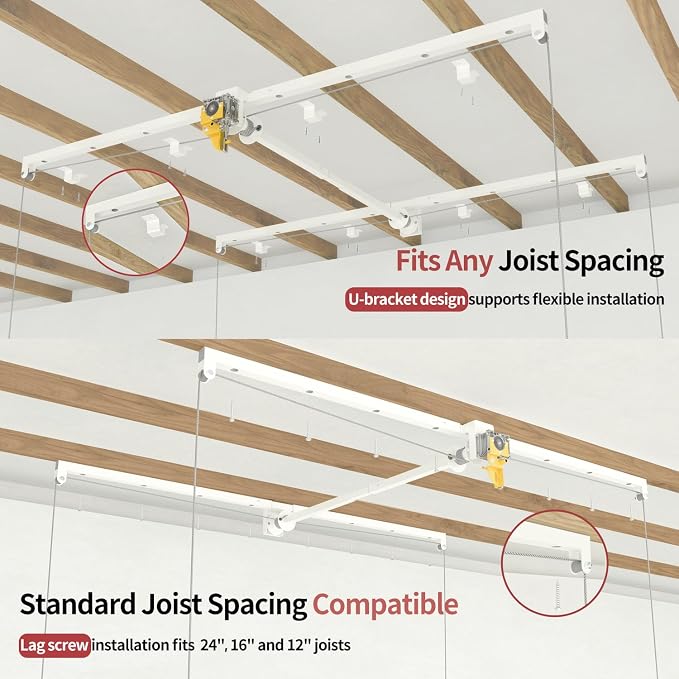 Garage Ceiling Storage Racks – 4x8 FT Overhead Garage Storage Rack - Image 4
