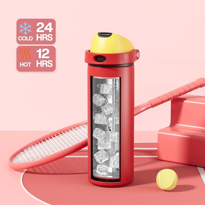 POWCAN 24 oz Travel Water Bottle: 2-in-1 Push-Button Spout & Quick-Flip Straw - Image 5