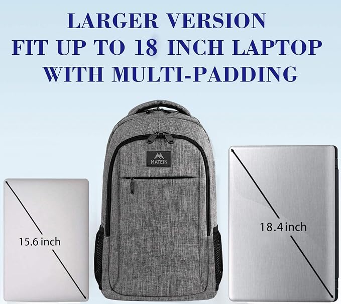 MATEIN Extra Large 18.4 Inch Laptop Backpack, Travel Computer Backpack TSA - Image 3