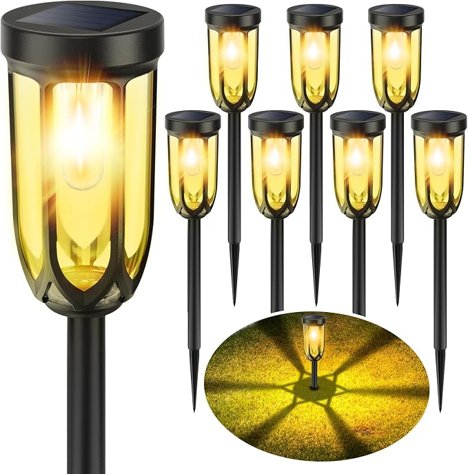 Barleit Solar Lights Outdoor 8 Pack, Solar Pathway Lights, Solar Lights Outdoor - Image 8
