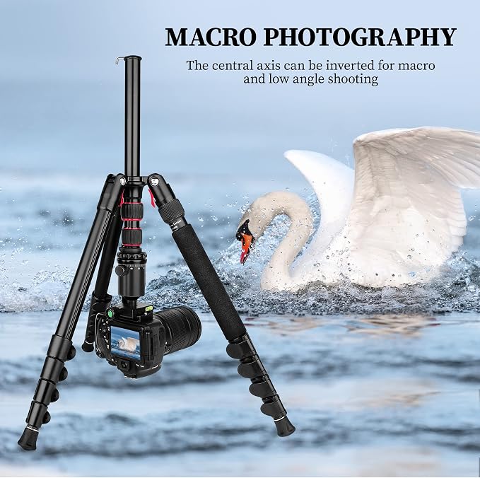 Professional Tripod for Camera, Victiv 81 inch Aluminium Compact Travel Camera - Image 4