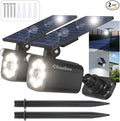 2 Pack Solar Motion Lights Outdoor, Solar Spotlights by Chasikeo