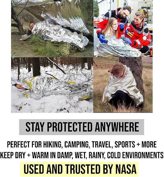 ASA TECHMED Emergency Mylar Thermal Blanket, Foil Rescue Space Blanket - Image 4