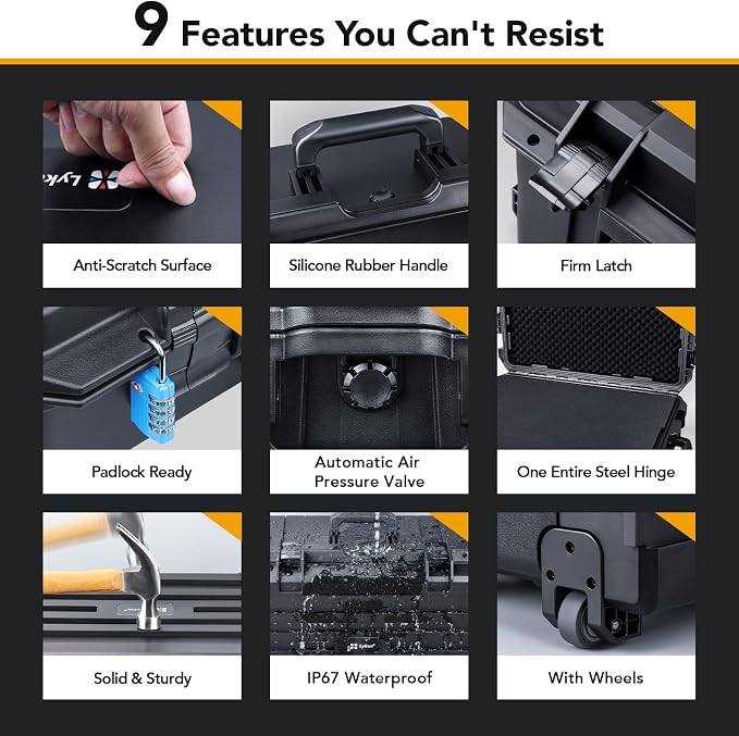 Lykus HC-6540 Large Waterproof Hard Case - Image 5