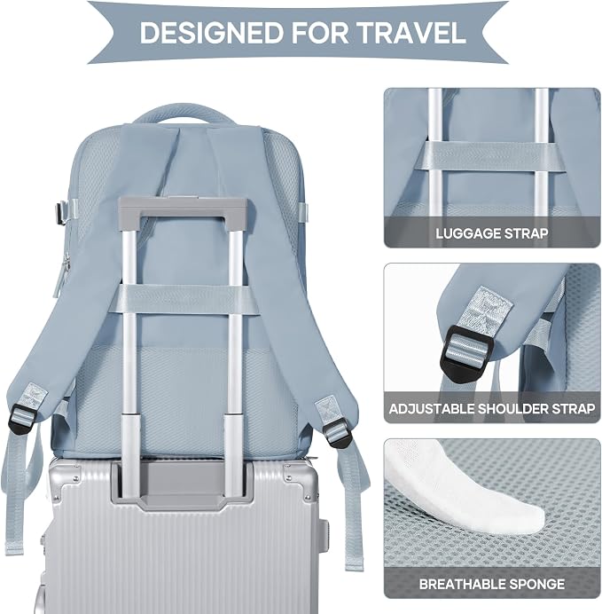 coowoz Travel Backpack For Women Men, Carry On Backpack, Hiking Backpack - Image 6